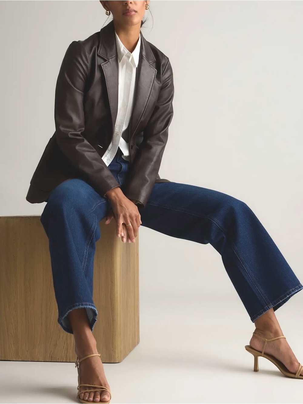 QUINCE Bella Stretch Relaxed Straight Jeans